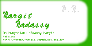 margit nadassy business card